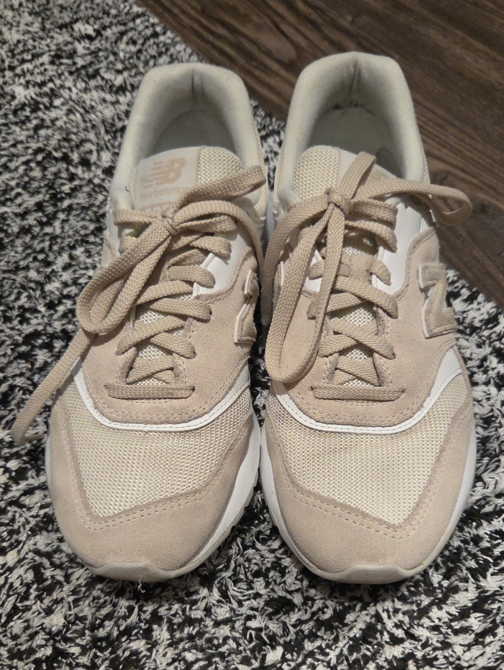 New Balance Women's Tan Suede & Mesh Sneakers